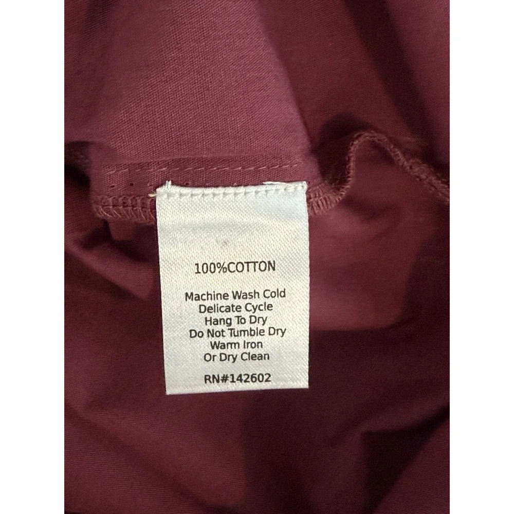 STS Sail to Sable 100% Cotton Maroon Caftan Dress XS Resort Preppy NWT $188 - Picture 11 of 15
